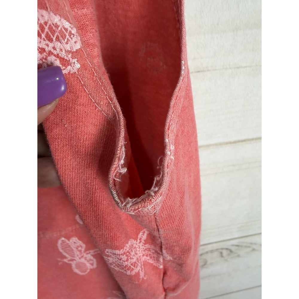 Fresh Produce Dress Womens Medium Pink Dragonfly Tank Sundress Cotton Ruffle Hem - Picture 3 of 8